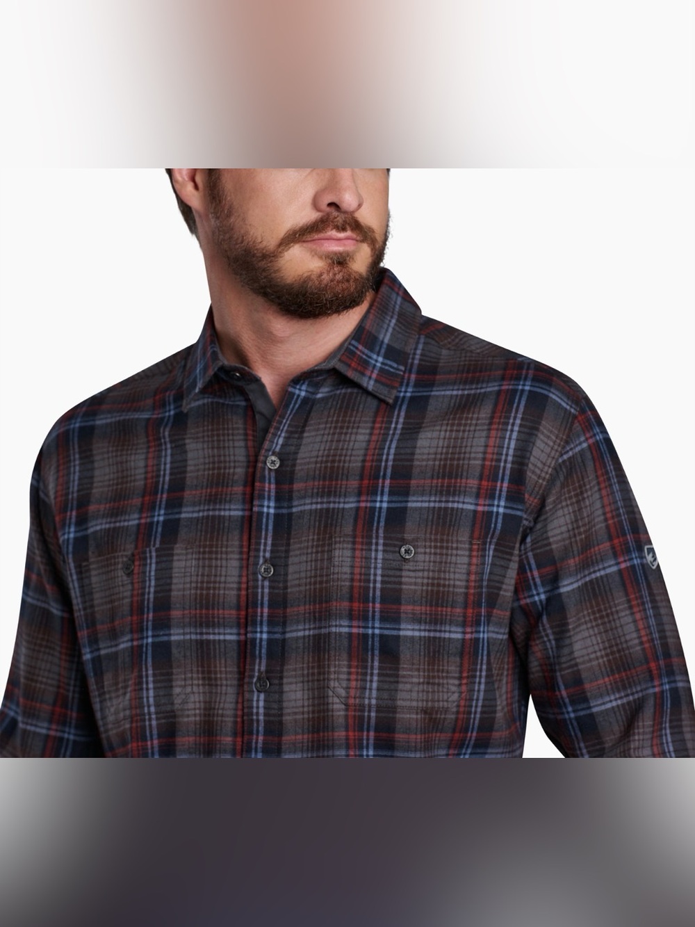 Men's Kuhl Plaid Long Sleeve Button Front Shirt size XL.